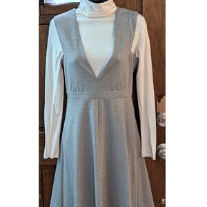 ASOS Grey V-Neck Sleeveless Dress (Women's Size 4 US)